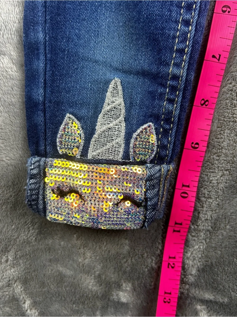 Girls 2T Denim Jacket & Unicorn Jeans 2 Piece Outfit